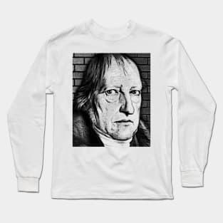 Georg Wilhelm Friedrich Hegel Black And White Portrait | Georg Wilhelm Friedrich Hegel Artwork 2 Long Sleeve T-Shirt